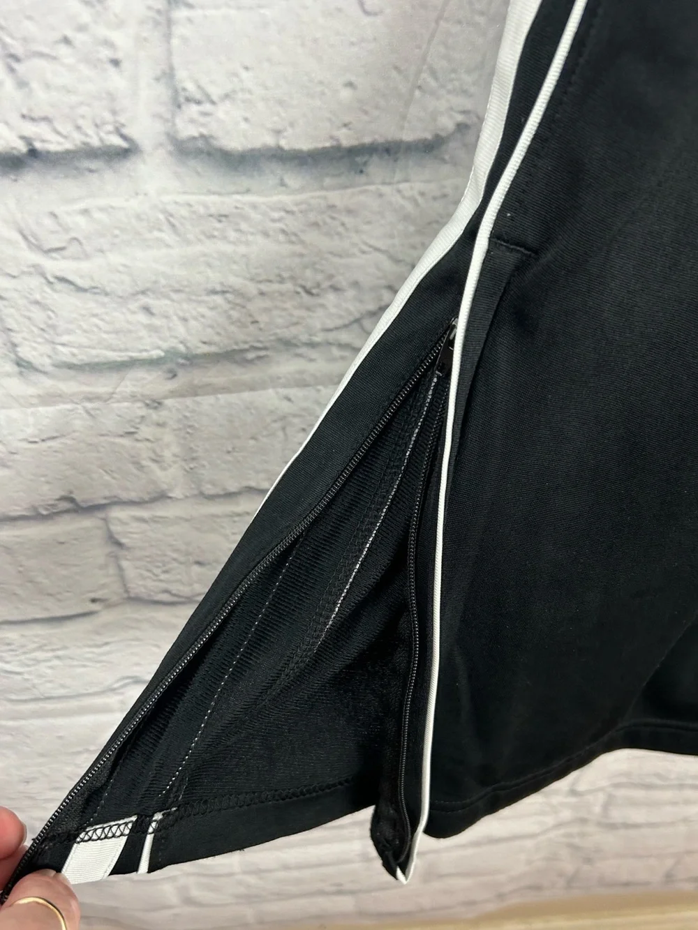 Nike Basketball XL Black Tearaway Track Pants Side Stripe Ankle Zip Athletic
